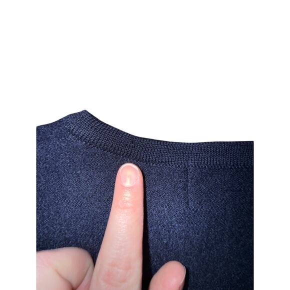 Vintage Koret Women's Medium Pure Wool Cardigan Sweater Vest Embroidery V-Neck - Picture 6 of 6